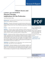 Global View of Direct Access and Patient Self Referral To Physical Therapy