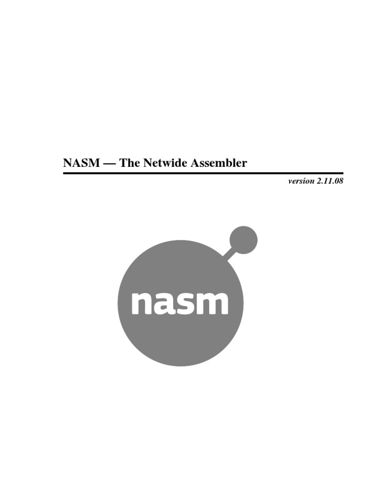 Nasm Assembler Manual , Programmation Assembleur NASM Resum´ e´ – GSHXPQ