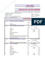 Analisis de Costos Unitarios