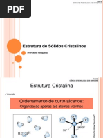 Estrutura de Sólidos Cristalinos