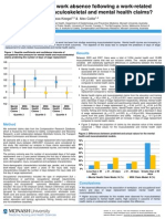 Are Predictors of Work Absence Following A Workrelated Injury Similar For MSK and Mental Health Claims - Ollie Black Poster ACHRF 2013