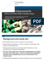 Use of Antidepressants Before and After Road Transport Injury Janneke Berecki ACHRF 2014