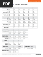 General Size Chart: Men'S