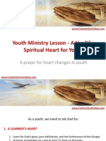 Youth Ministry Lesson - A Healthy Spiritual Heart for Youth