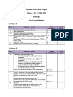CBSE Biology XII Class Sample Paper - 4 PDF
