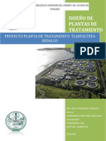 Diseño planta tratamiento Tlahuiltepa