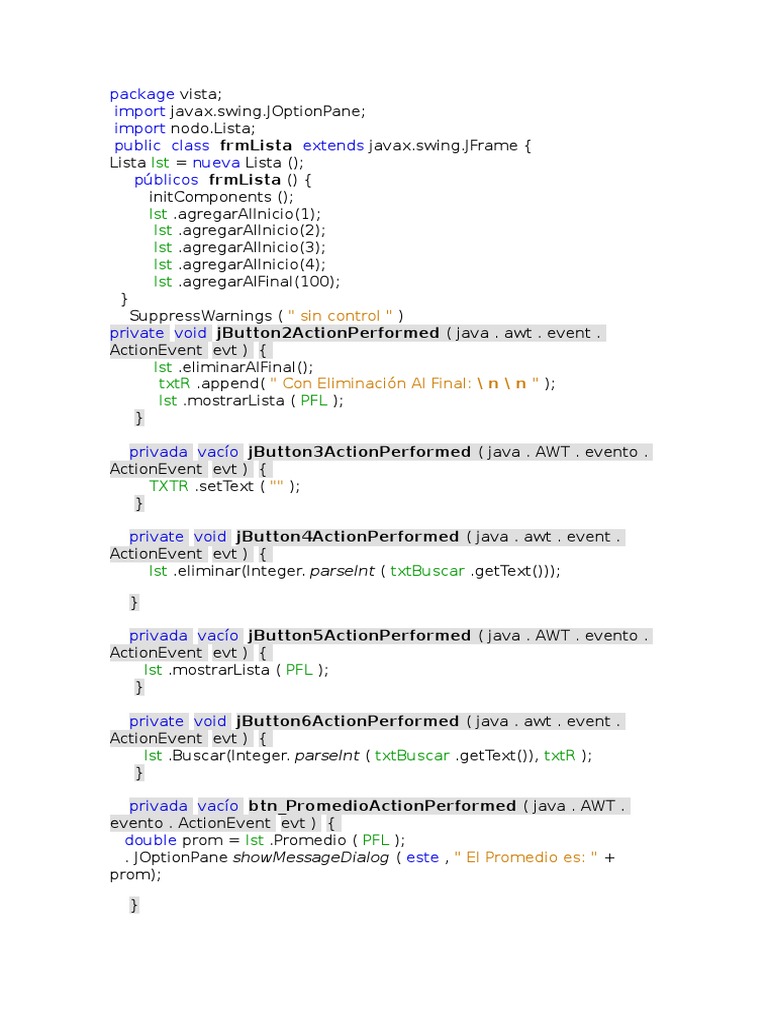 Java List Management GUI Functions | PDF | Teaching Methods & Materials ...