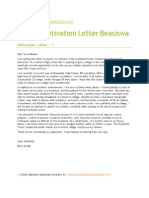 Contoh Motivation Letter Beasiswa