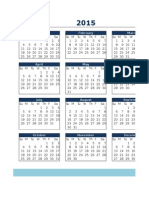 Yearly Calendar in Excel Template2013