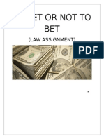 To Bet or Not To Bet (Law Assignment)