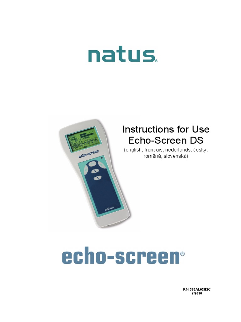 Echo-Screen DS User Manual | PDF | Battery Charger | Energy And Resource