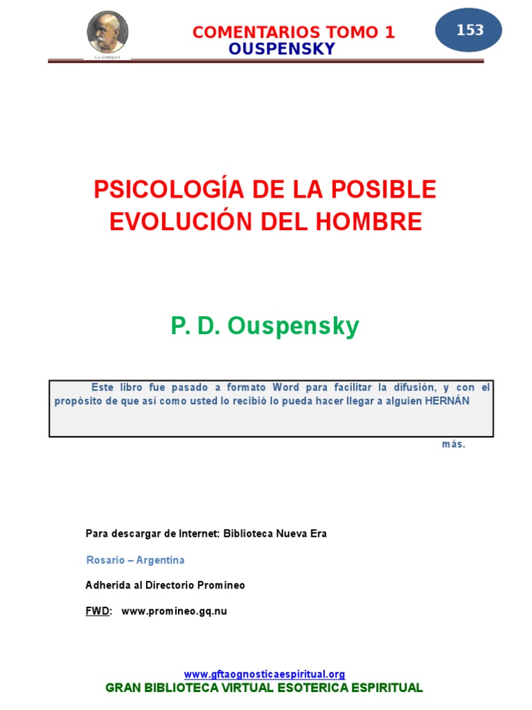 Psicologia de La Posible Evolucion Del Hombre P. D. Ouspensky PDF