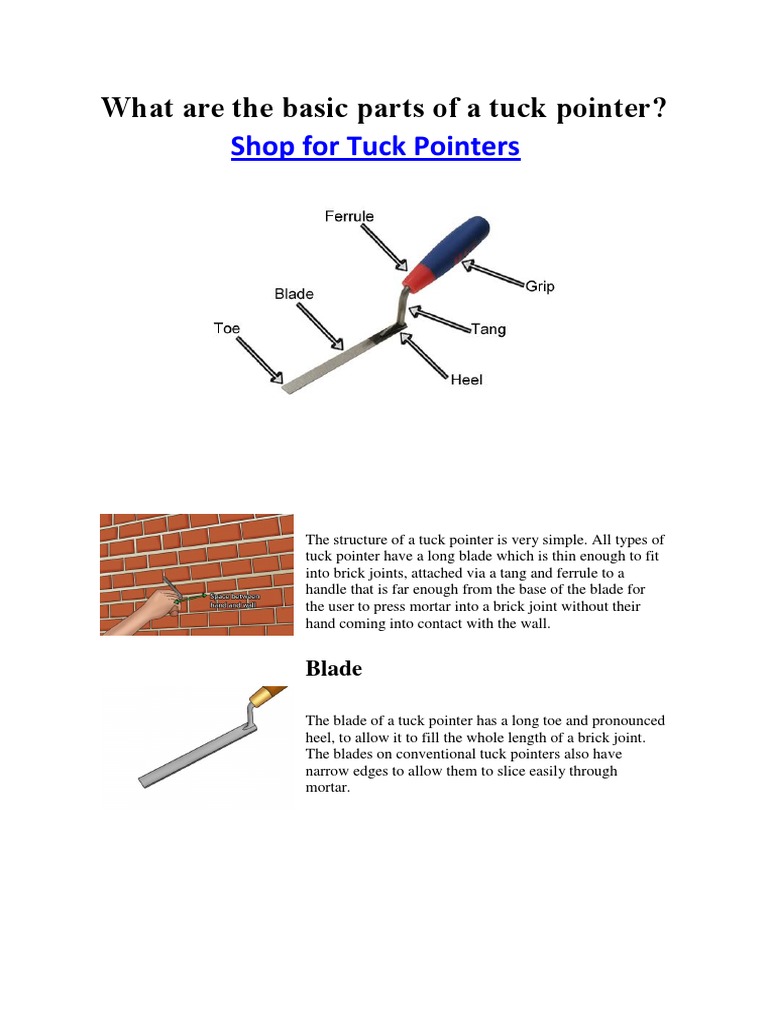 Understanding Tuck Pointers and Tools | PDF | Mortar (Masonry) | Brick
