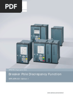 Breaker Pole Discrepancy Function: SIP5-APN-031: Edition 1