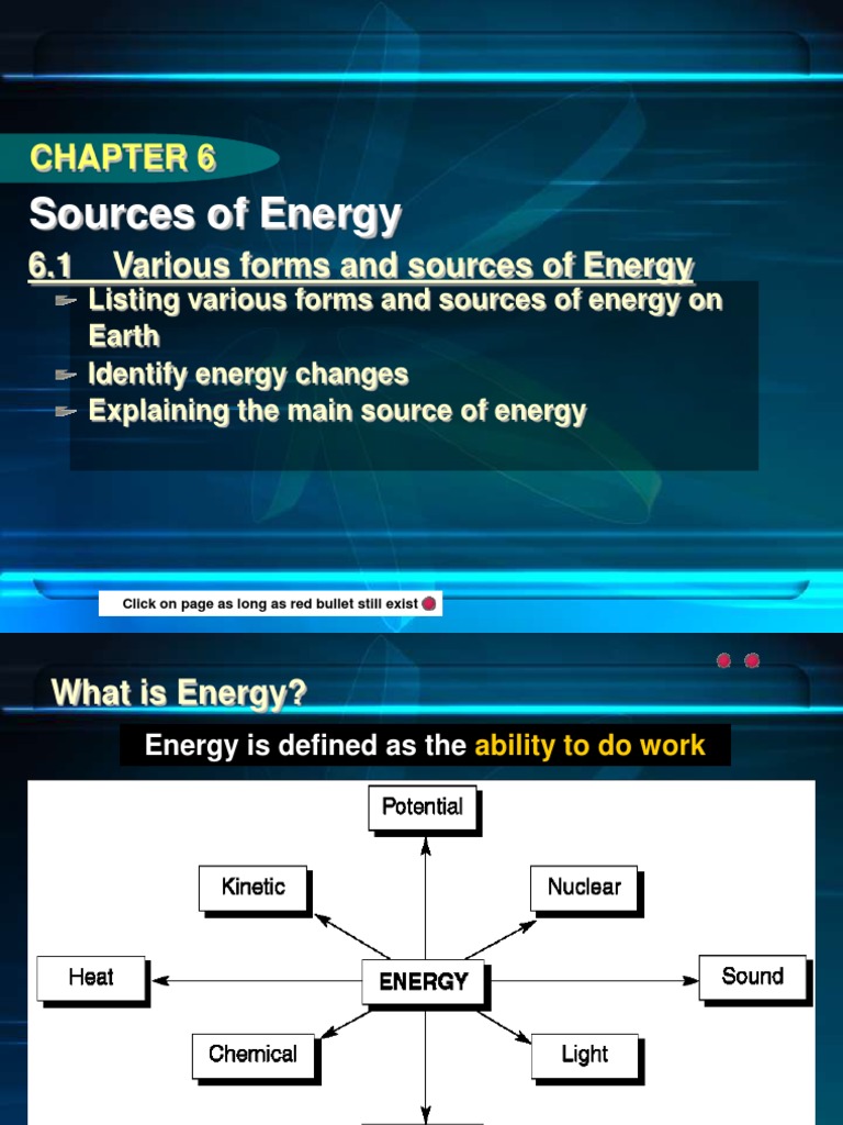 Science Chapter 6 Form 1 | PDF | Energy Development | Forms Of Energy