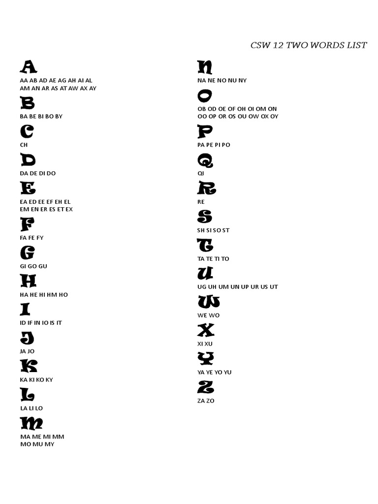Two Words | PDF