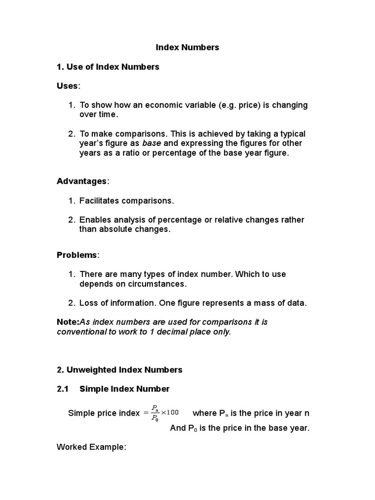 Understanding Index Numbers and Their Applications | PDF | Database ...