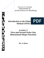 Introduction To The Finite Element Method (FEM) : Dr. J. Dean