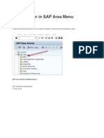 Create Folder in SAP Area Menu