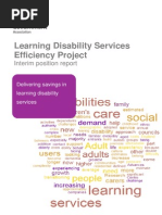 Learning Disability Services Efficiency Project Interim Position Update Report