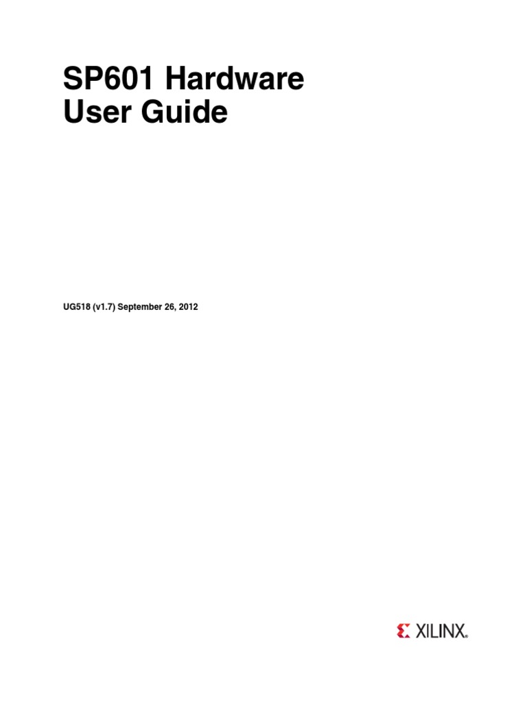 SP601 Hardware User Guide | PDF | Field Programmable Gate Array | Usb