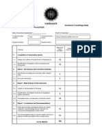 APPENDIX 3 - Assessors Marking Sheet