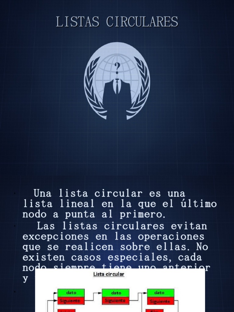 Listas Circulares | PDF | Puntero (Programación de computadora ...