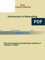 Introduction To Networking: IT016 Computer Networks