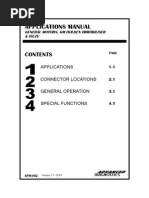 Applications Manual: General Motors, GM Holden Immobiliser & Isuzu