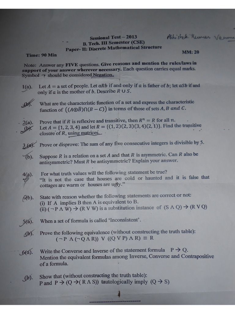 Mid Sem Papers | PDF
