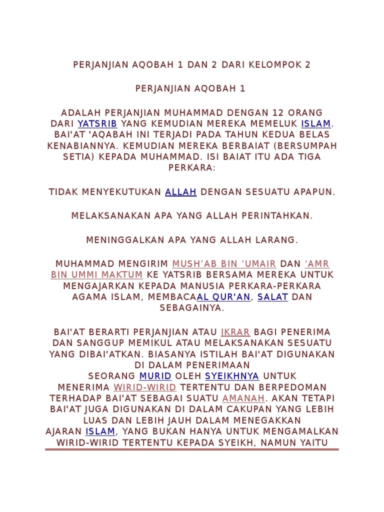 7 Hikmah Perjanjian Aqabah 2 Bagi Umat Islam Asal Usul Amp Sejarah