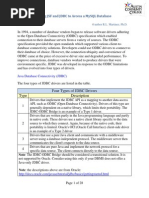 Using JSF and JDBC To Access A Mysql Database: Four Types of JDBC Drivers Type Description