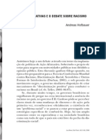 Acoes Afirmativas e o Debate Sobre Racismo No Brasil