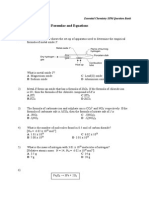 Chapter 3: Chemical Formulae and Equations: Paper 1