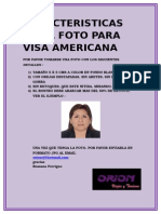 Caracteristicas de La Foto Para Visa Americana