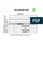 Workshop Registration Form 2015