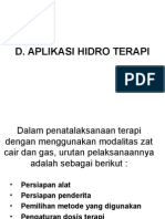 Aplikasi Hidroterapi