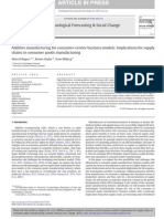 Additive Manufacturing For Consumer-Centric Business Models: Implications For Supply Chains in Consumer Goods Manufacturing