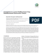 Research Article: Development of A Learner Profiling System Using Multidimensional Characteristics Analysis