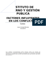 Factores Influyentes en Los Conflcitos