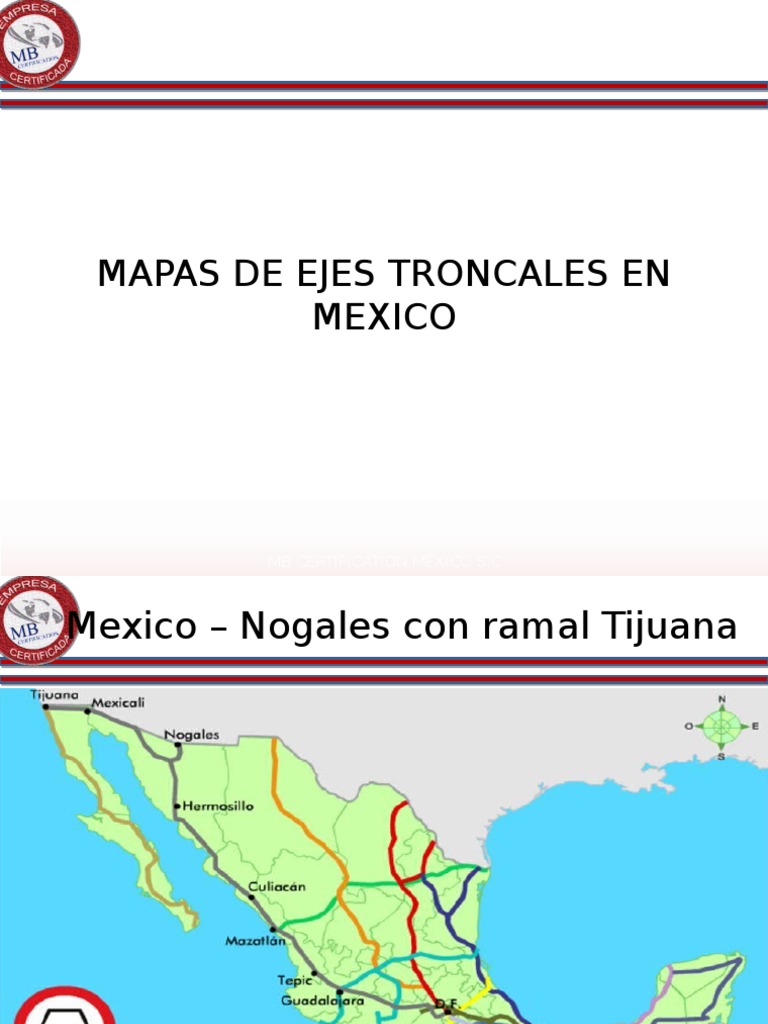 Mapas de Ejes Troncales Mexico 2015 | PDF