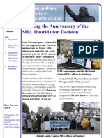 Marking The Anniversary of The SHA Fluoridation Decision: March 2010