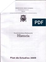 Plan de Estudios Historia 2009