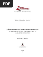 Análise da Completude dos Relatos de Experimentos em Elasticidade na Computação em Nuvem