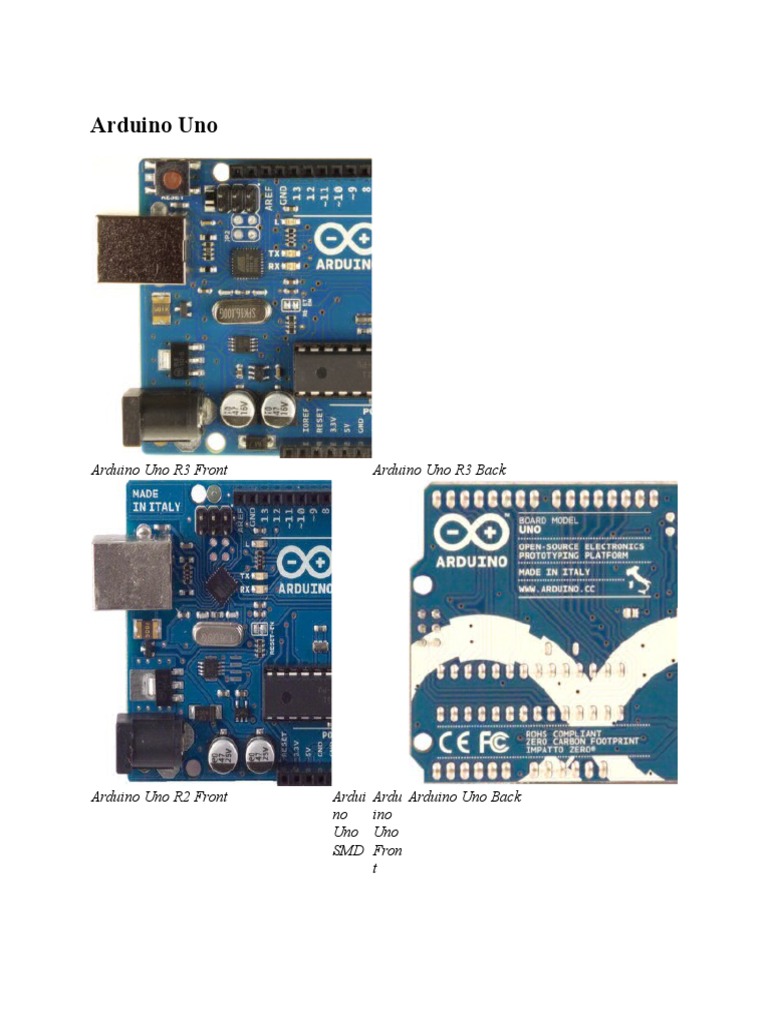 Arduino Uno: Arduino Uno R3 Front Arduino Uno R3 Back | PDF | Arduino | Usb