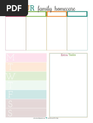 Ourfamily Chore List Blank