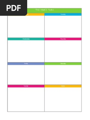 Weekly to Do List