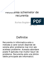 Reducerea Schemelor de Recurenta