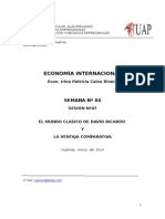 EL MUNDO CLaSICO DE DAVID RICARDO Y LA VENTAJA COMPARATIVA