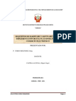 Requisitos de Hardware y Software para La Implementacion de Una Plataforma para El Comercio Electrónico